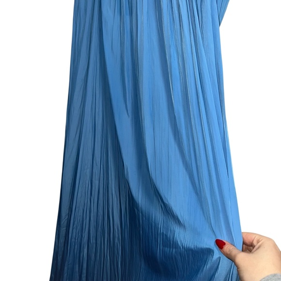 NEW NWT A.L.C. Wynn Strapless Flowy Maxi Dress In Coastal Blue - Picture 6 of 10